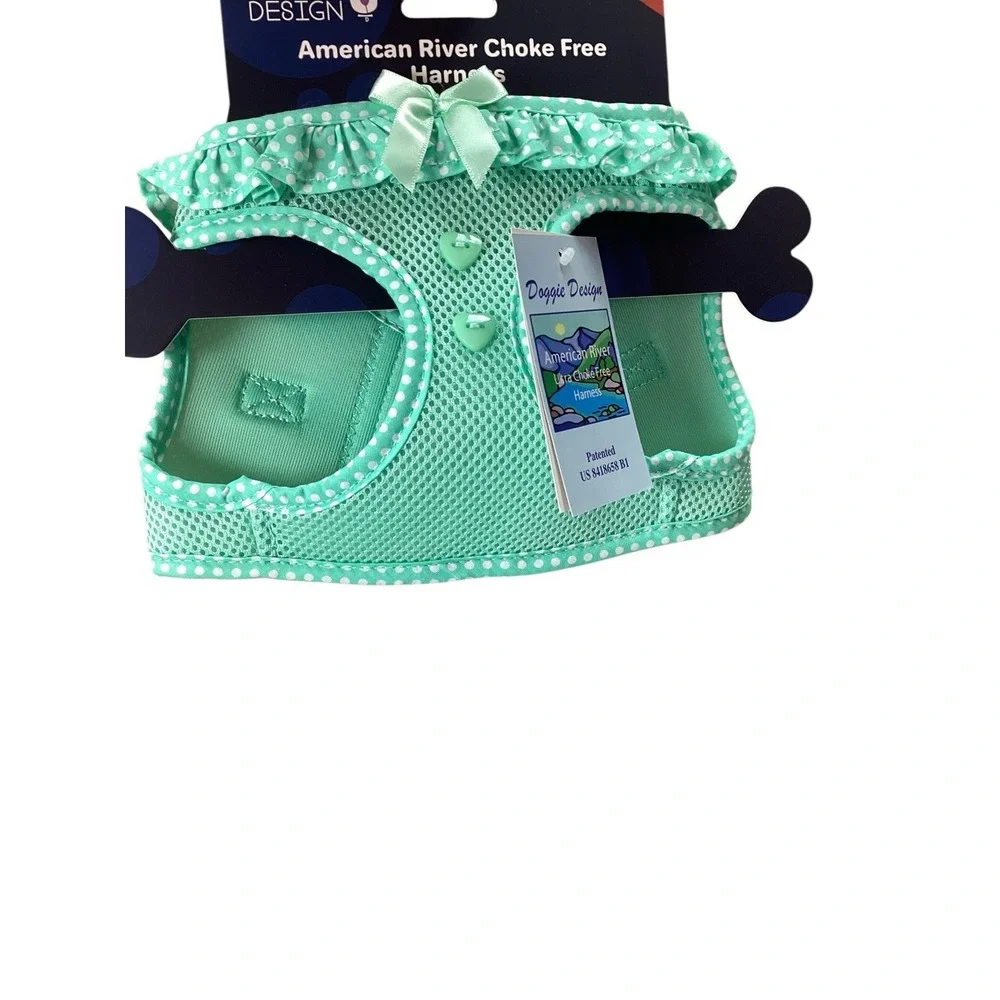 American River |‎ Aqua | Choke-Free | Dog Harness - MED | 16